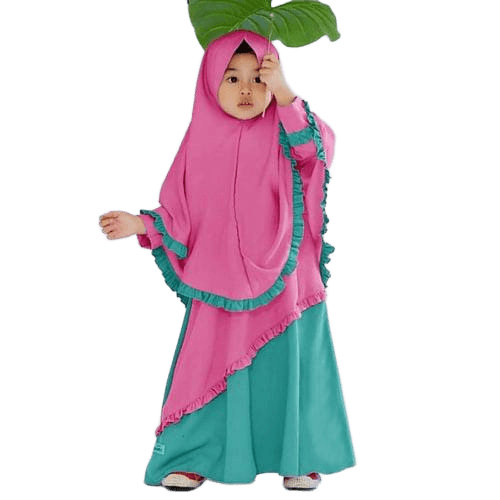 হিজাবসহ স্মল বেবি বোরকা সেট (২–৬ বছর)